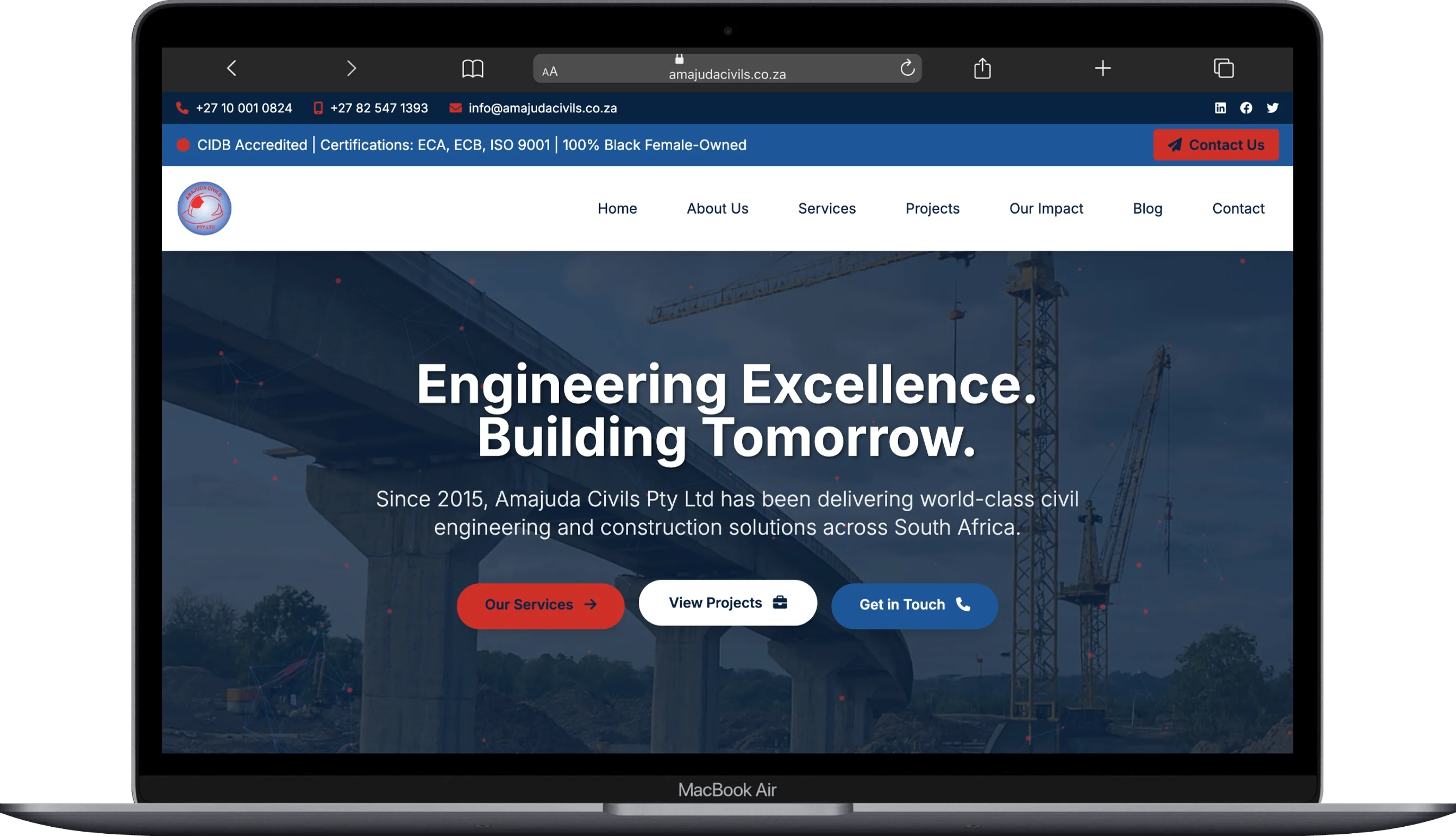 Amajuda Civils website