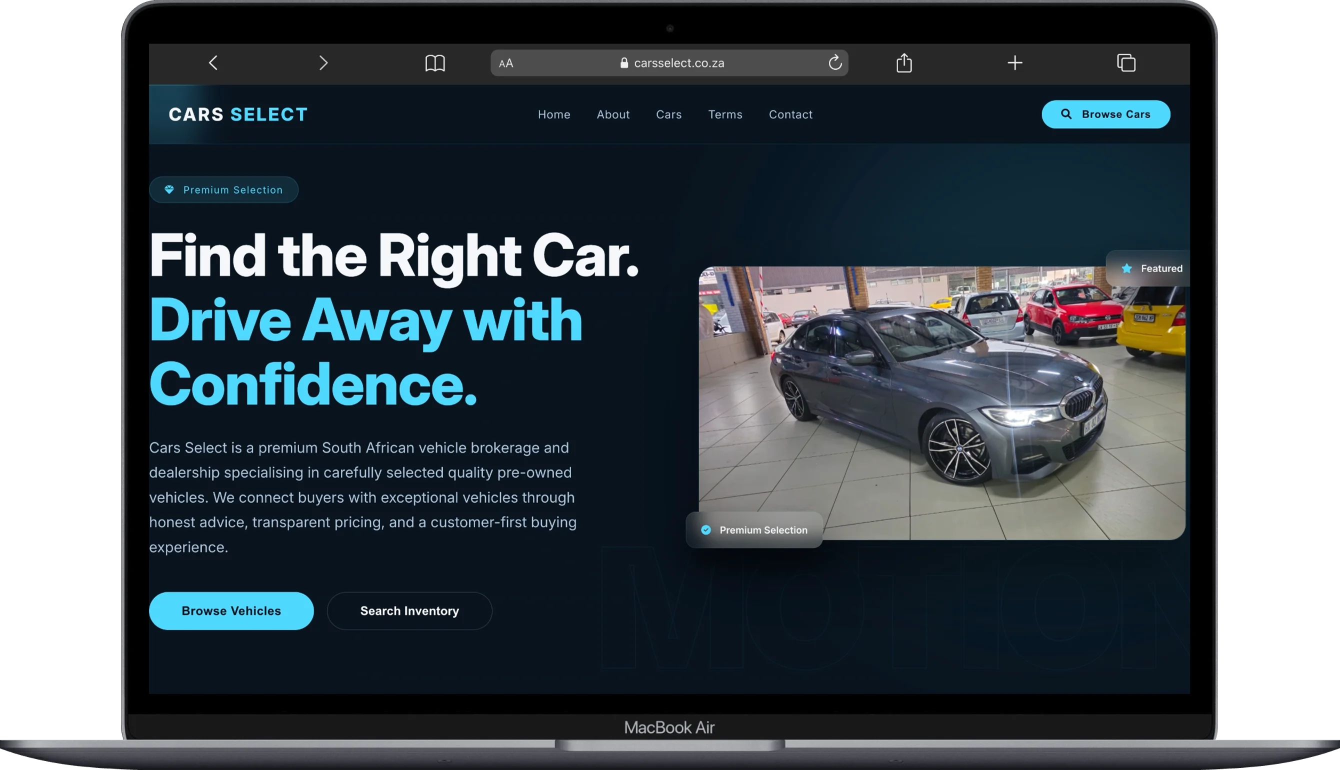 Cars Select website