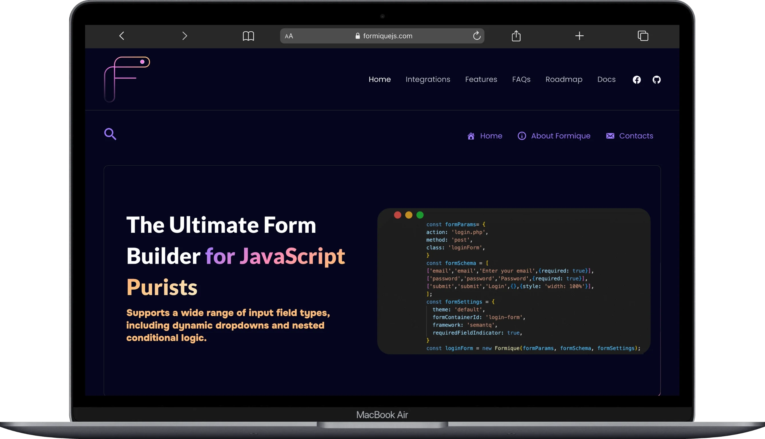 FormiqueJS documentation site
